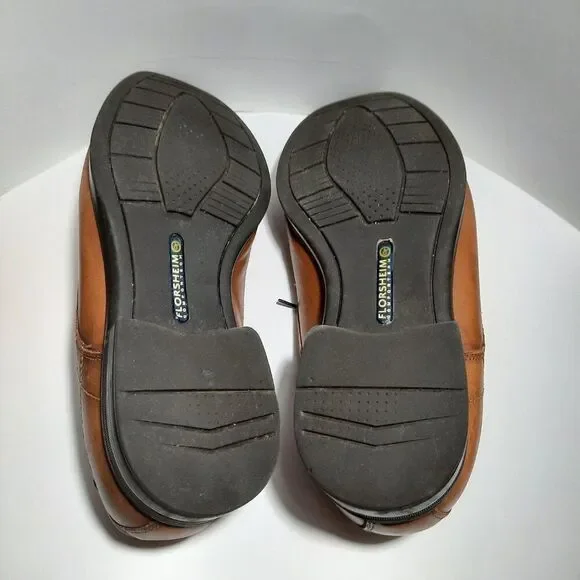 Florsheim Mens 11D Comfortech Ortholite Cap Toe Lace Up Men's Leather Shoes - Picture 6 of 7